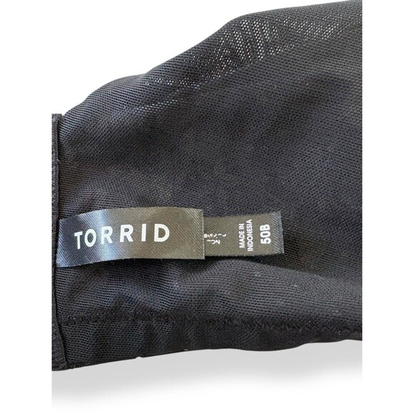 Torrid Curve Xo Plunge Push-Up Lovers Tattoo Black Underwire Bra 50B - Picture 6 of 6